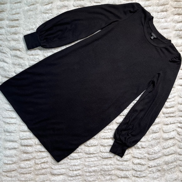 LAST CHANCE: Lucky Brand Black Knit Long Sleeve Dress - Picture 2 of 11